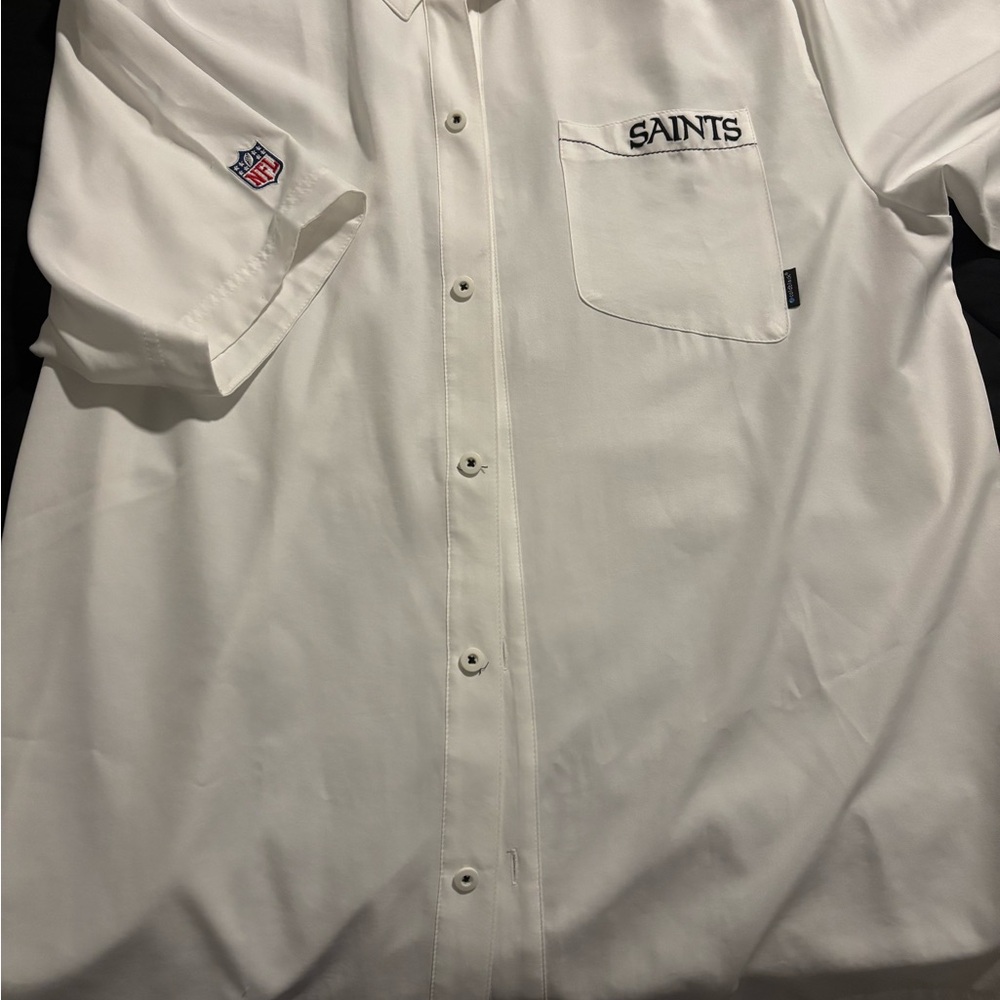 Reebok White Casual Button-Down Shirt